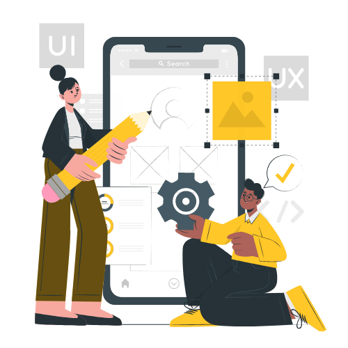 Mobile UI-UX gif for learning process